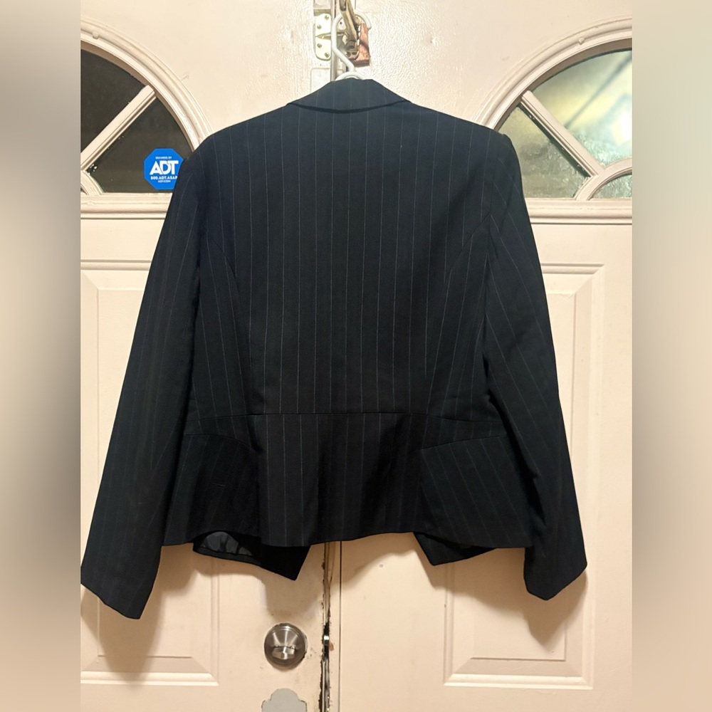 Worthington Black Pinstripe Blazer Jacket - Picture 3 of 3